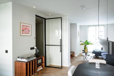 Steel doors living room