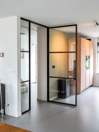 Enkele scharnierdeur 3 vakken