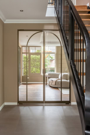 Steel pivot doors
