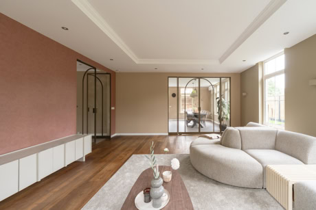 Steel door in living room