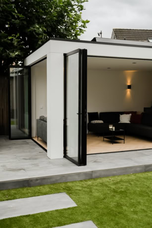 Openstaande vouwwand