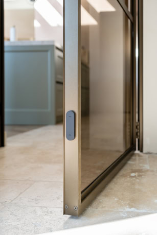 Magnetic closure hinged door