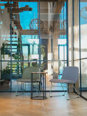 Stalen kantoorwanden met glas