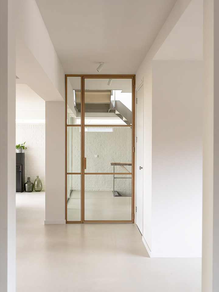 Veneer door with side panel