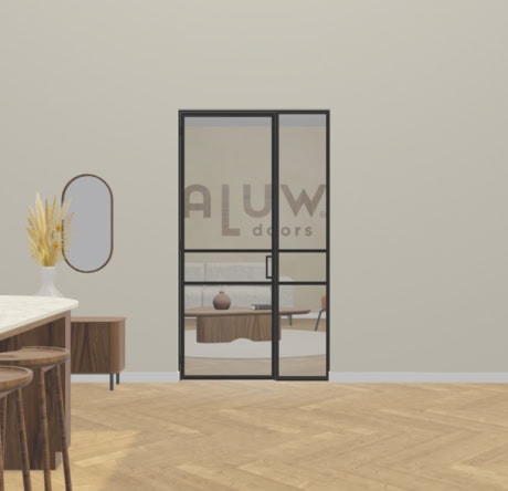 Altijd een stijlvolle en duurzame stalen deur voor uw interieur, perfect op maat gemaakt door Aluwdoors, met een modern en strak ontwerp.