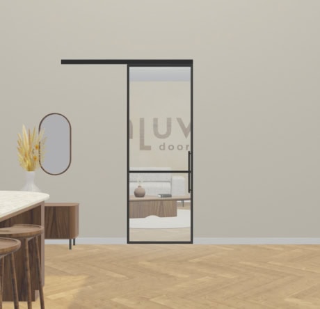 Enkele schuifdeur zwart